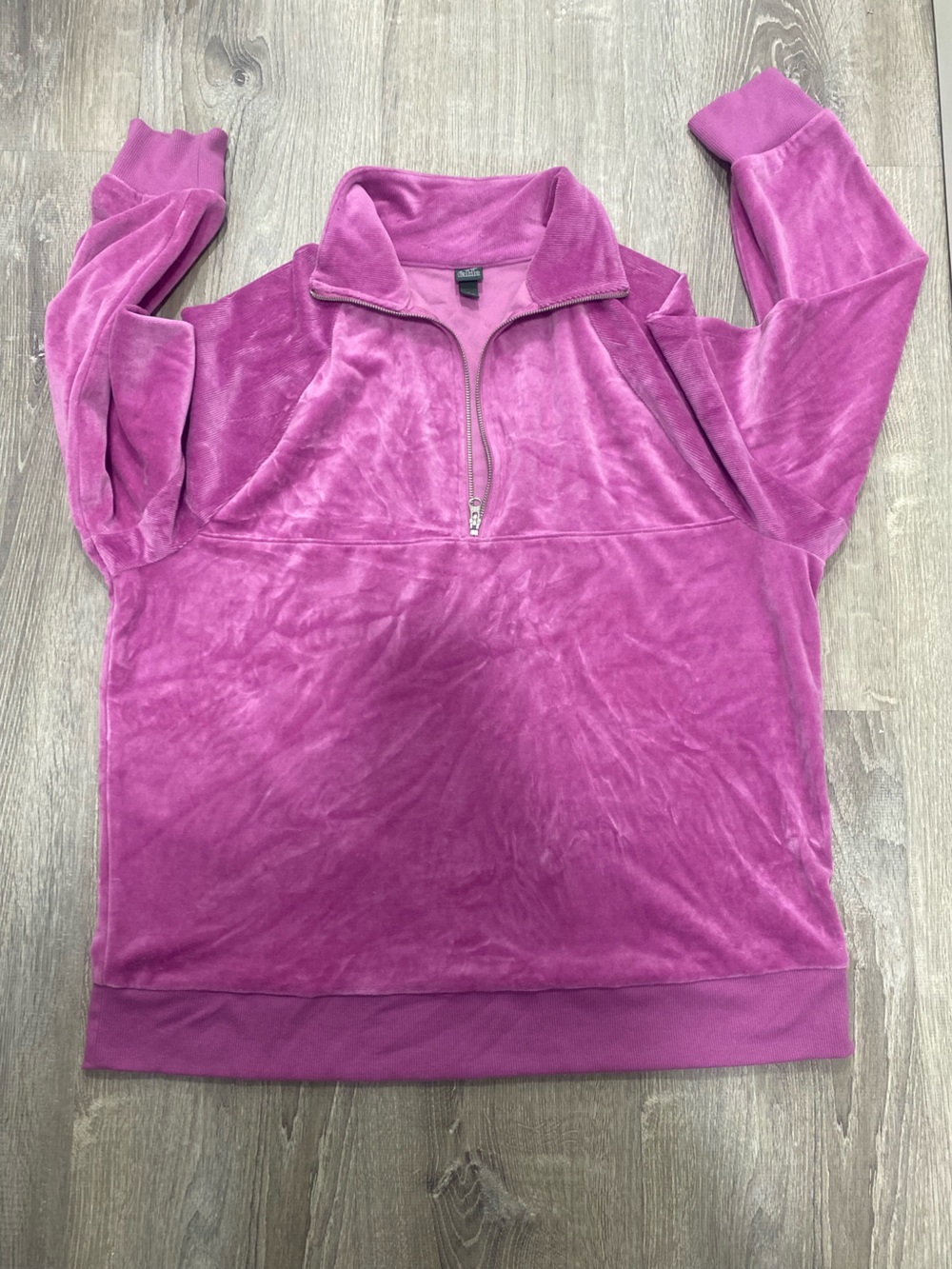 Plush Quarter-Zip Pullover Sweater - Fuchsia Pink